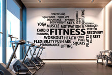 Load image into Gallery viewer, Workout Vinyl Gym Wall Decal, Inspirational Words, Gym Decal, Fitness Collage, Gym Wall Art Gym Decor Gym Wall Decor Motivational Art 578LU