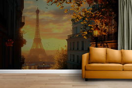 Paris Eiffel Tower Wallpaper, Paris Eiffel Tower Wallpaper, Paris Decal, Paris Sticker, Paris Wallpaper, Eiffel Tower Wallpaper Wall vn063