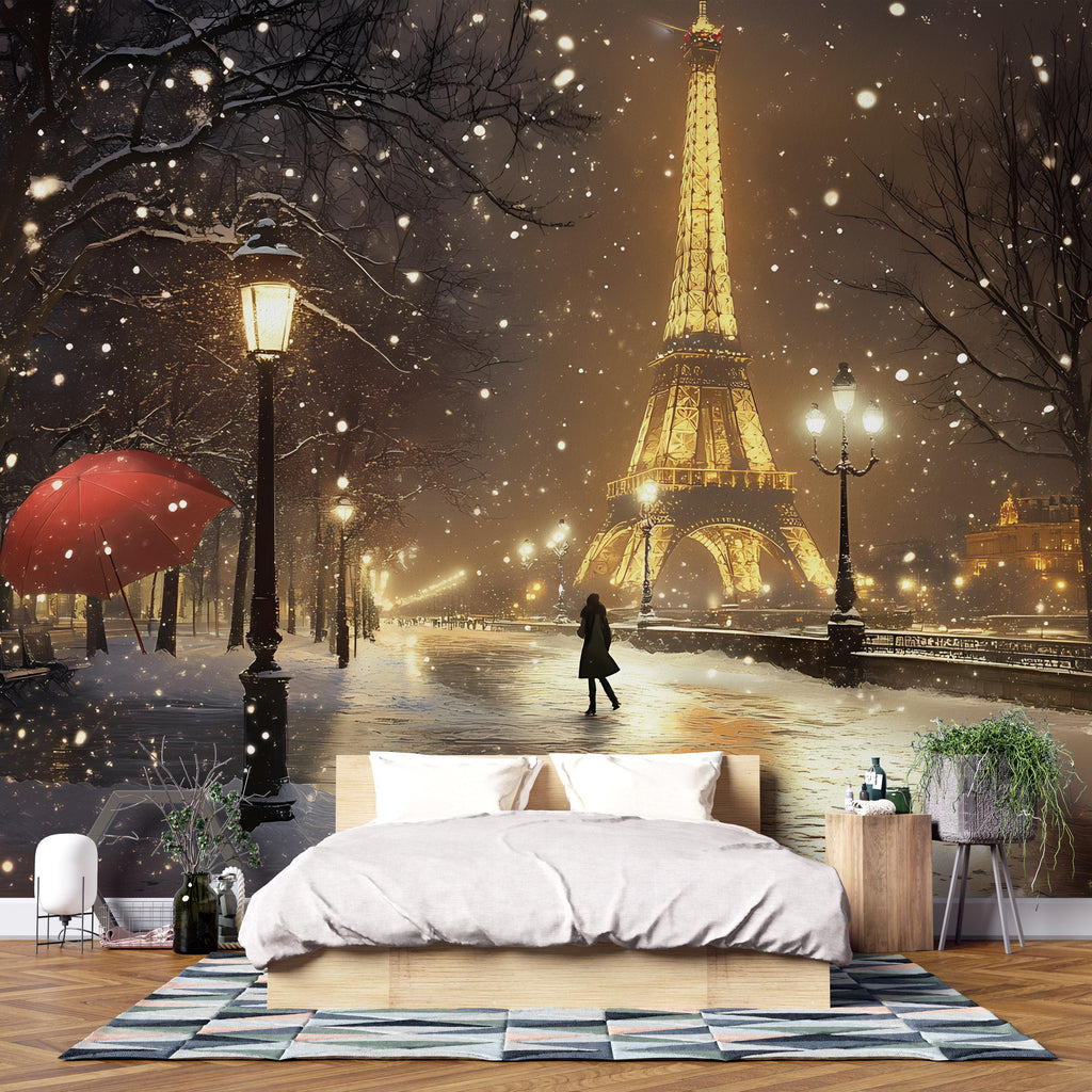 Paris Eiffel Tower Wallpaper, Paris Eiffel Tower Wallpaper, Paris Decal, Paris Sticker, Paris Wallpaper, Eiffel Tower Wallpaper Wall vn066