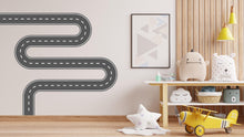 Load image into Gallery viewer, Road wind Wall Decal Highway Vinyl Sticker Track Route Wall Decor Kids Playroom Boys Room Wall Art Automotive Bedroom Mural Sticker 579LU