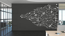 Load image into Gallery viewer, Circuit Board Binary Code Wall Decal, Technology Vinyl Wall Art Decals, Computer Circuit Decor, Software Science Wall Sticker Office 546RS