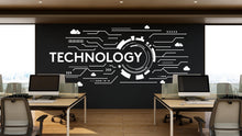 Load image into Gallery viewer, Technology Vinyl Wall Art Decal, Circuit Board Wall Decal, Office Wall Decor, Business Software Wall Sticker, Computer It Decor Office 546LU