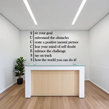 Load image into Gallery viewer, Success Wall Decal with Meaning – Motivational Office Wall Art, Business Quote Decor, Inspirational Workplace Vinyl Sticker 582LU