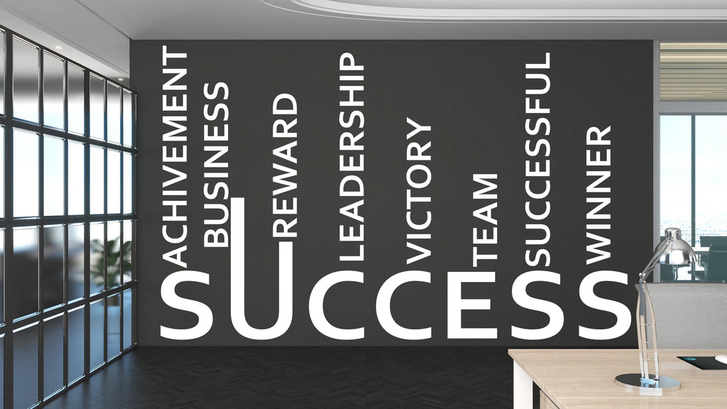 Success Wall Decor Office Wall Decal Idea Teamwork Business Worker Inspire Office Decoration Motivation Stickers Mural Unique Gift 584LU