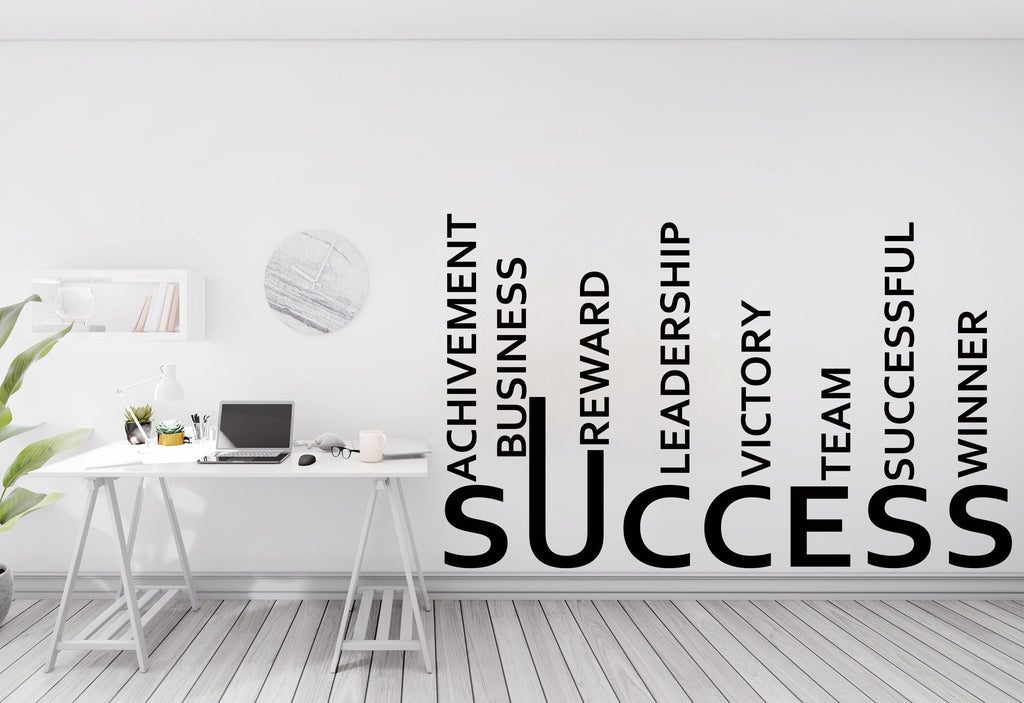 Success Wall Decor Office Wall Decal Idea Teamwork Business Worker Inspire Office Decoration Motivation Stickers Mural Unique Gift 584LU