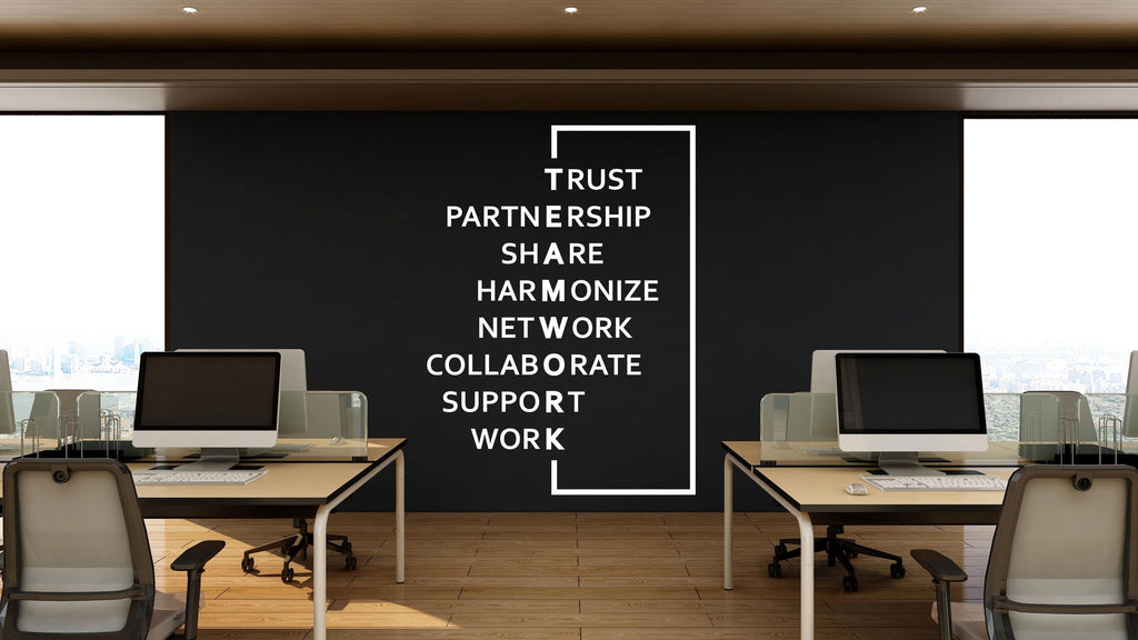Teamwork wall decal Office wall decal Office wall decor Enterpreneur Gift Wall decal, Wall stickers, Wall decor, Wall Art 587LU