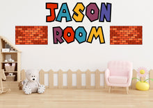 Load image into Gallery viewer, Custom Name Wall Decal - Kids Wall Sticker - Color Bricks Wall Art Decor - Boys Girls Room Decor - Personalized Letters Name Sticker 552LU