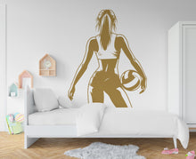 Load image into Gallery viewer, Volleyball Girl wall decal Sport Wall Decal Kids Volleyball Decal Personalized Gifts wall Vinyl Wall Sticker Boy Room 568RS