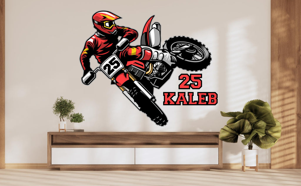 Motocross Wall Decor, Motocross Wall Decals, Ride Wall Art, Stickers Bedroom Motocross Wall Vinyl Nursery Wall Decals Art 560RS