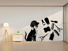 Load image into Gallery viewer, Dog Groomer Wall Decal – Grooming Wall Decor, Fun &amp; Stylish Decor for Pet Grooming Salons, Dog Spas, and Pet Care Businesses 554LU