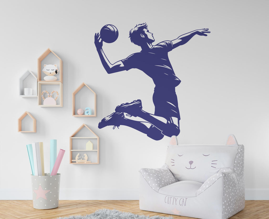 Volleyball Boy wall decal Sport Wall Decal Kids Volleyball Decal Personalized Gifts wall Vinyl Wall Sticker Boy Room 572RS