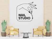 Load image into Gallery viewer, Elegant Nail Studio Wall Decal | Modern Manicure Salon Decor | Vinyl Sticker for Beauty Saloon | Professional Nail Art Design 555LU