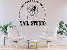 Load image into Gallery viewer, Elegant Nail Studio Wall Decal | Modern Manicure Salon Decor | Vinyl Sticker for Beauty Saloon | Professional Nail Art Design 556LU