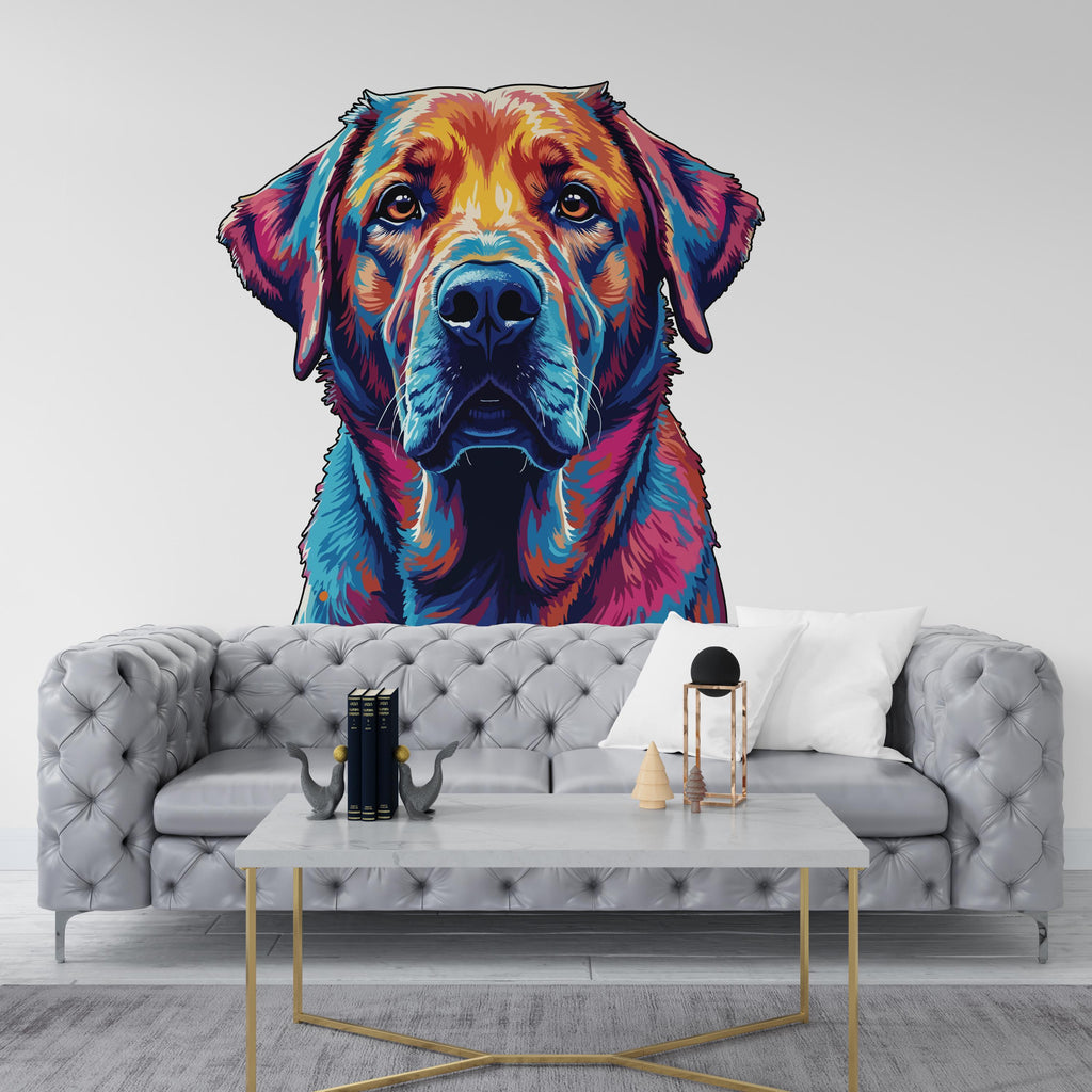 Labrador Dog wall decal Dog decor Dog kids Dog wall art Decal Dog Lover Animals Dog Wall Bathroom Wall Decals Stickers Vinyl 103DE