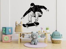 Load image into Gallery viewer, Skateboarder Wall Decal Skate Wall Art Stickers Skateboard Decals Skateboard Wall Stickers Kids Room Removable Home Decor Skate style 594LU