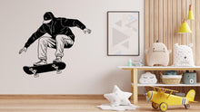 Load image into Gallery viewer, Skateboarder Wall Decal Skate Wall Art Stickers Skateboard Decals Skateboard Wall Stickers Kids Room Removable Home Decor Skate style 594LU