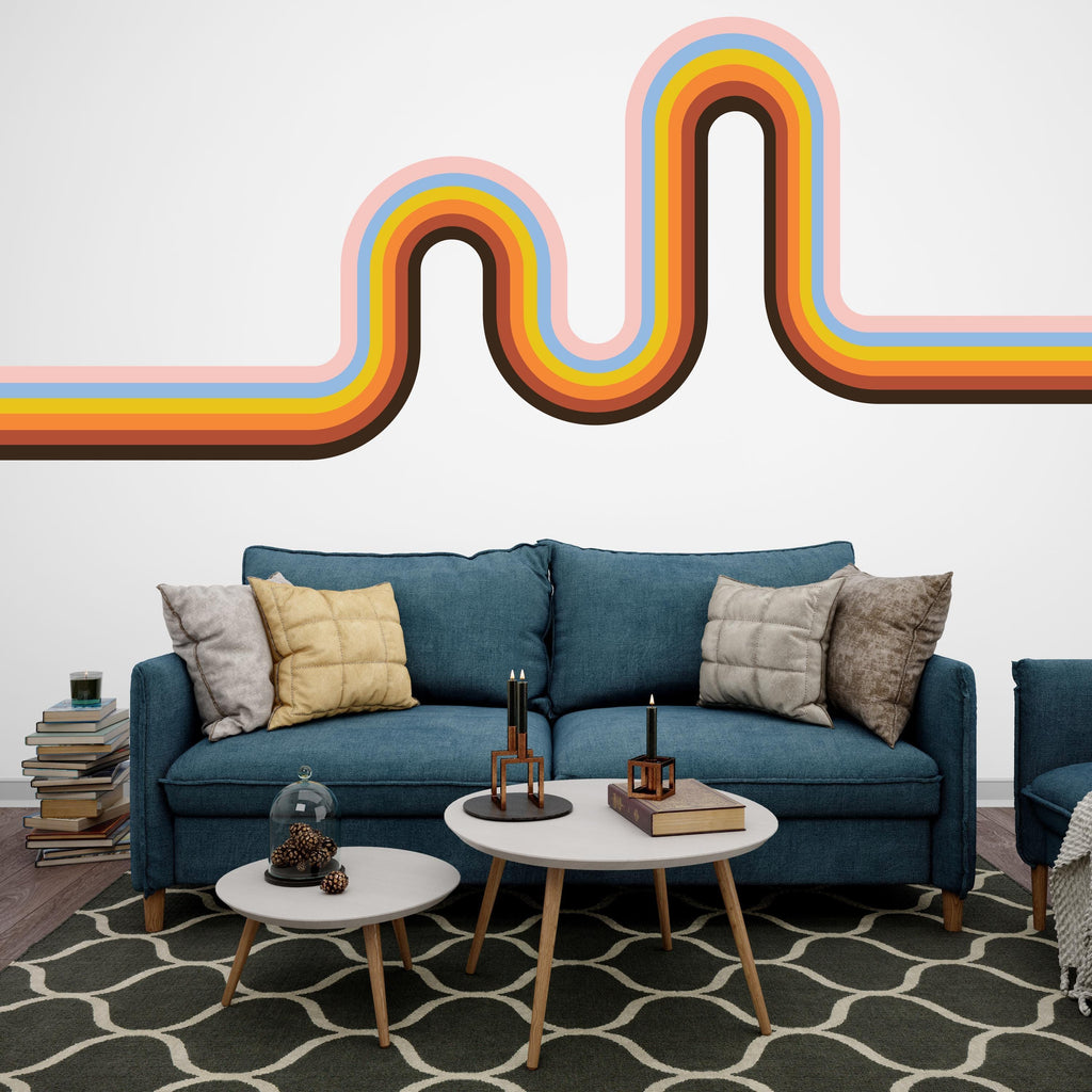 Stripe Wall Decal Stripe Vinyl Sticker Nursery Wall Decor Kids Playroom Boys Room Wall Art Stripe Bedroom Mural Sticker 557RS