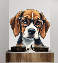 Load image into Gallery viewer, Beagle Dog wall decal Dog decor Dog Beagle Dog wall art Decal The Dog Lover Animals Dog Wall Bathroom Wall Decals Stickers Vinyl 098DE
