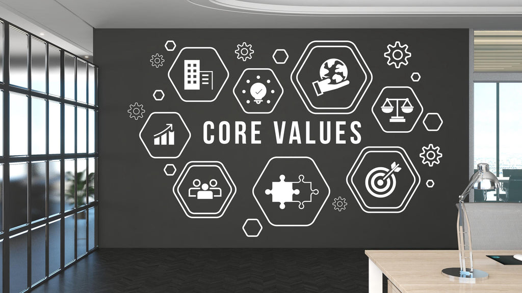 Core Value Wall Decor Customers Wall Decal Trust Teamwork Innovation Office Exellence Teamwork Stickers Custom office Gift 559RS