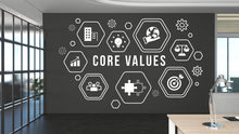 Load image into Gallery viewer, Core Value Wall Decor Customers Wall Decal Trust Teamwork Innovation Office Exellence Teamwork Stickers Custom office Gift 559RS