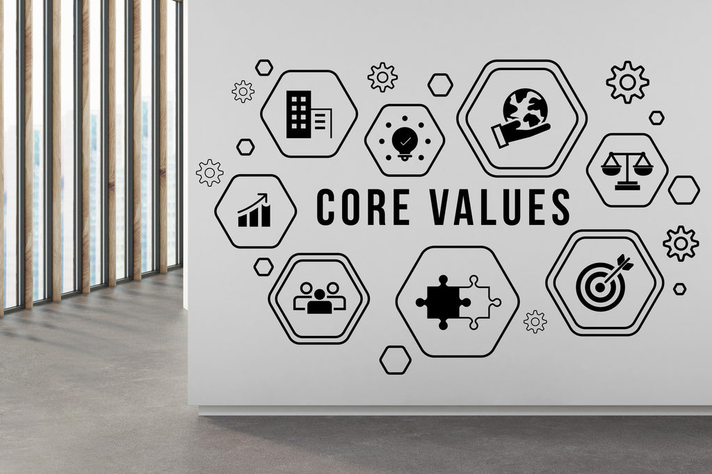 Core Value Wall Decor Customers Wall Decal Trust Teamwork Innovation Office Exellence Teamwork Stickers Custom office Gift 559RS