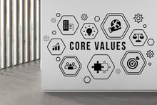 Load image into Gallery viewer, Core Value Wall Decor Customers Wall Decal Trust Teamwork Innovation Office Exellence Teamwork Stickers Custom office Gift 559RS
