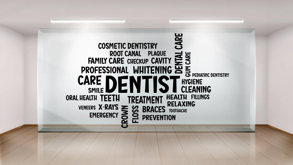 Dental Care Wall Decal Teeth Wall Decal Teeth Wall Sticker Dental Wall Decal Dental Wall Art Window Wall Sticker Dentist Office Decor 570LU