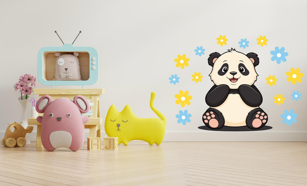 Panda Wall Decal, Panda Head Wall Art, Panda Room Wall Decor Panda Room Wall Sticker Panda Wall Decor Animals Stickers Panda Lover 571LU