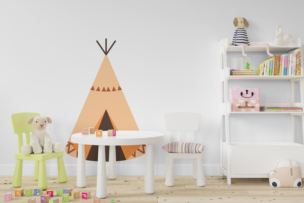 Teepee Wall Decal Home Headboard Color Block, Boho Wall Decal, Bed Headboard Sticker, Headboard Wall Decal, Arch Wall Decal, Nursery 592RS