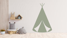 Load image into Gallery viewer, Teepee Wall Decal Home Headboard Color Block, Boho Wall Decal, Bed Headboard Sticker, Headboard Wall Decal, Arch Wall Decal, Nursery 593RS
