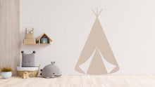 Load image into Gallery viewer, Teepee Wall Decal Home Headboard Color Block, Boho Wall Decal, Bed Headboard Sticker, Headboard Wall Decal, Arch Wall Decal, Nursery 593RS