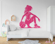 Load image into Gallery viewer, Basketball Girl wall decal Sport Wall Decal Kids Decal Personalized Gifts wall Vinyl Wall Sticker Boy Room 561RS
