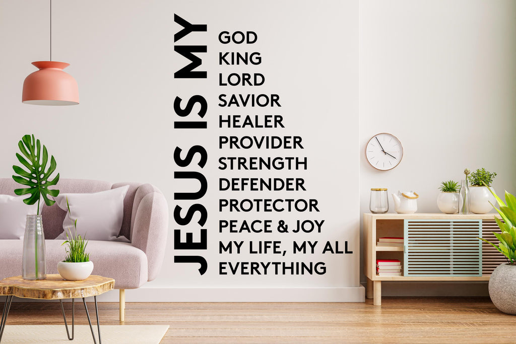 Jesus Is My Everything, Religious Wall Sign, Christian Wall Words, Church Sanctuary Wall Art, Church Wall Decor, Religious Wall Art 573LU