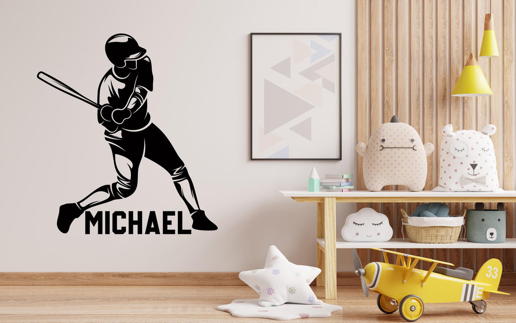 Baseball wall decor, Baseball Wall Decal Sport Vinyl, Baseball stickers, Boys Passion, Goal Wall Art, Wall Stickers, Kids Room Decor 574LU