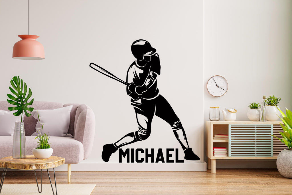 Baseball wall decor, Baseball Wall Decal Sport Vinyl, Baseball stickers, Boys Passion, Goal Wall Art, Wall Stickers, Kids Room Decor 574LU