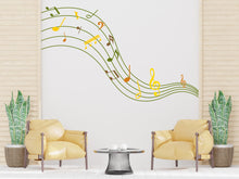 Load image into Gallery viewer, Music wall art decal, Music notes instruments wall decor, Music wall sticker, Music wall decals, Musician home decor, Music gifts 604LU