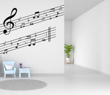 Load image into Gallery viewer, Music wall art decal, Music notes wall decor, Music wall sticker, Music wall decals, Musician home decor, Music gifts, Music studio 605LU
