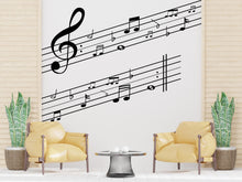 Load image into Gallery viewer, Music wall art decal, Music notes wall decor, Music wall sticker, Music wall decals, Musician home decor, Music gifts, Music studio 605LU