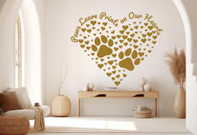 Load image into Gallery viewer, Paw Print on Heart wall decal Dad Dog decor Dog wall art Decal Dog Lover Animals wall decal Dog Wall Bathroom Wall Decals Stickers 596RS