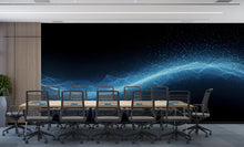 Load image into Gallery viewer, Digital wave wallpaper, Technology wall mural, Tech wallpaper, Office Decor, Business Wall Decal, Wall Art Office 598RS