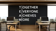 Load image into Gallery viewer, Team Wall Decal with Meaning – Teamwork Office Wall Art, Motivational Business Quote, Workplace Vinyl Sticker 583LU