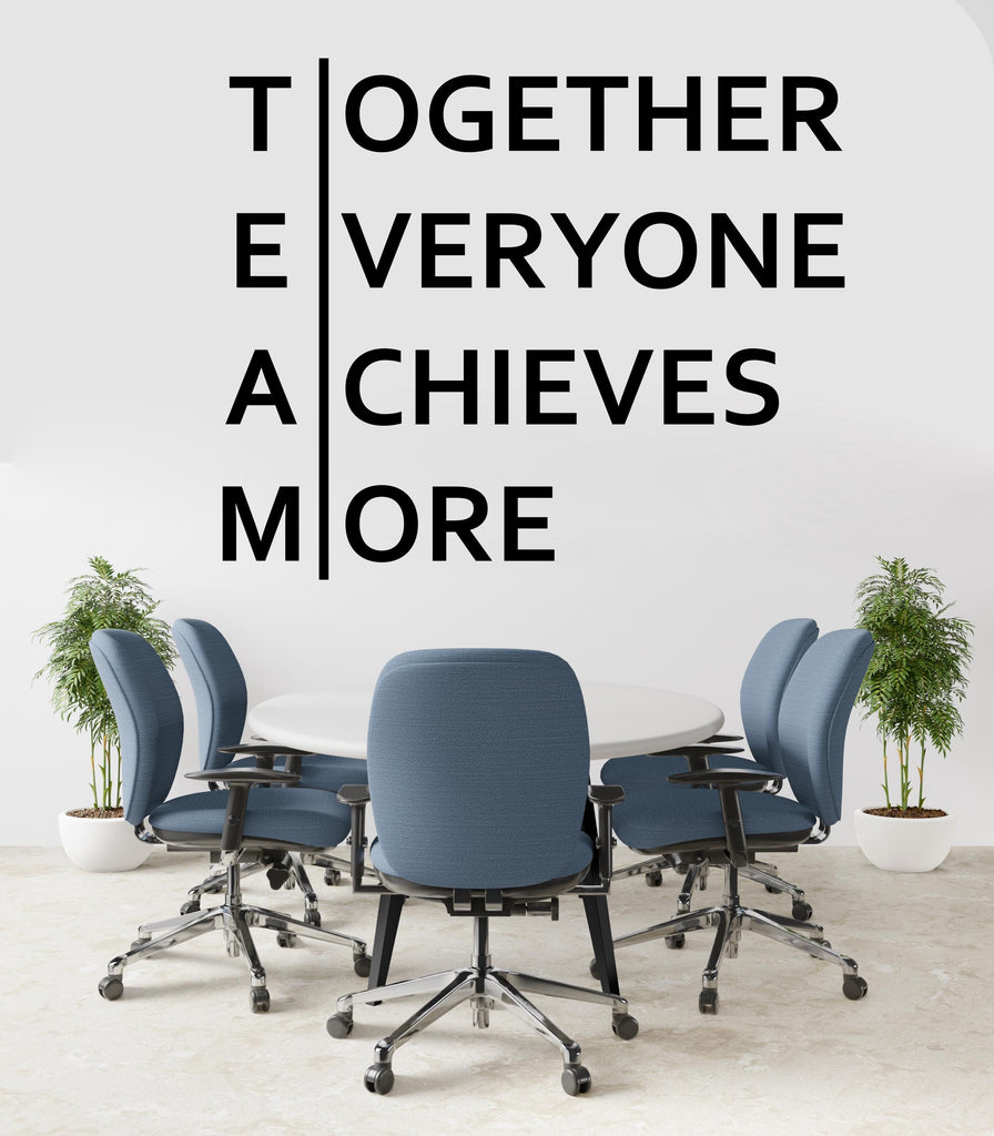 Team Wall Decal with Meaning – Teamwork Office Wall Art, Motivational Business Quote, Workplace Vinyl Sticker 583LU