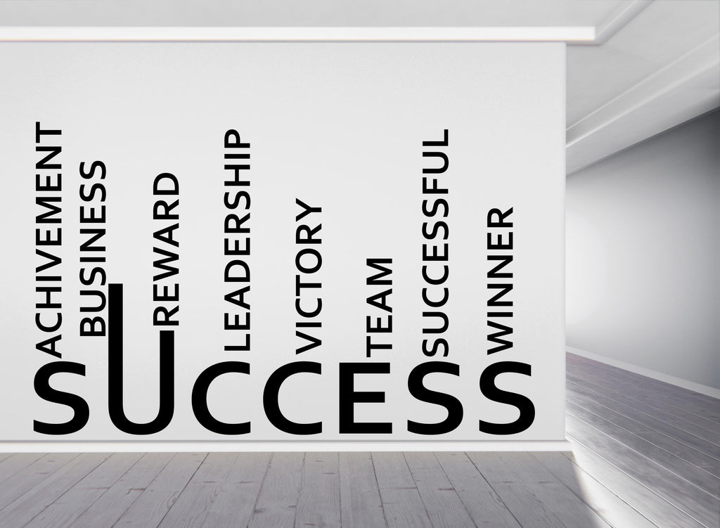 Success Wall Decor Office Wall Decal Idea Teamwork Business Worker Inspire Office Decoration Motivation Stickers Mural Unique Gift 584LU
