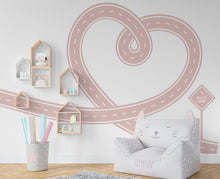 Load image into Gallery viewer, Love Road Wall Decal: Highway Vinyl Sticker for Kids Playroom 603RS