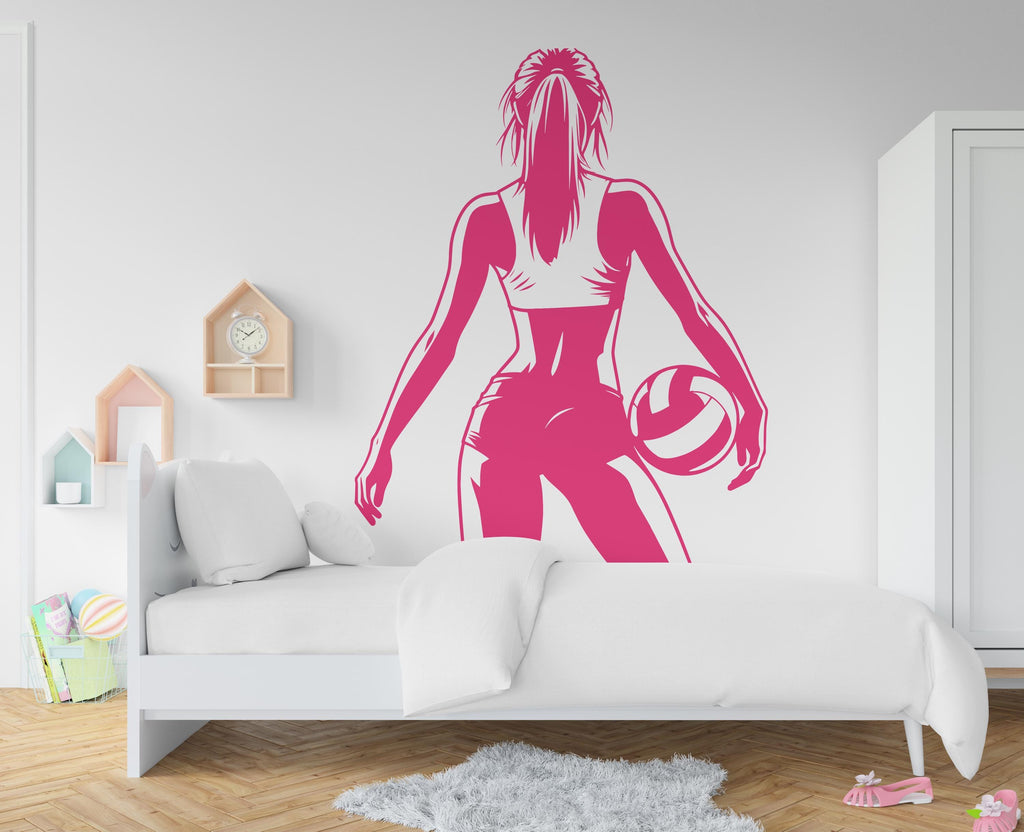 Volleyball Girl wall decal Sport Wall Decal Kids Volleyball Decal Personalized Gifts wall Vinyl Wall Sticker Boy Room 568RS
