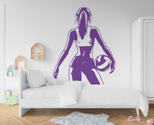 Load image into Gallery viewer, Volleyball Girl wall decal Sport Wall Decal Kids Volleyball Decal Personalized Gifts wall Vinyl Wall Sticker Boy Room 568RS