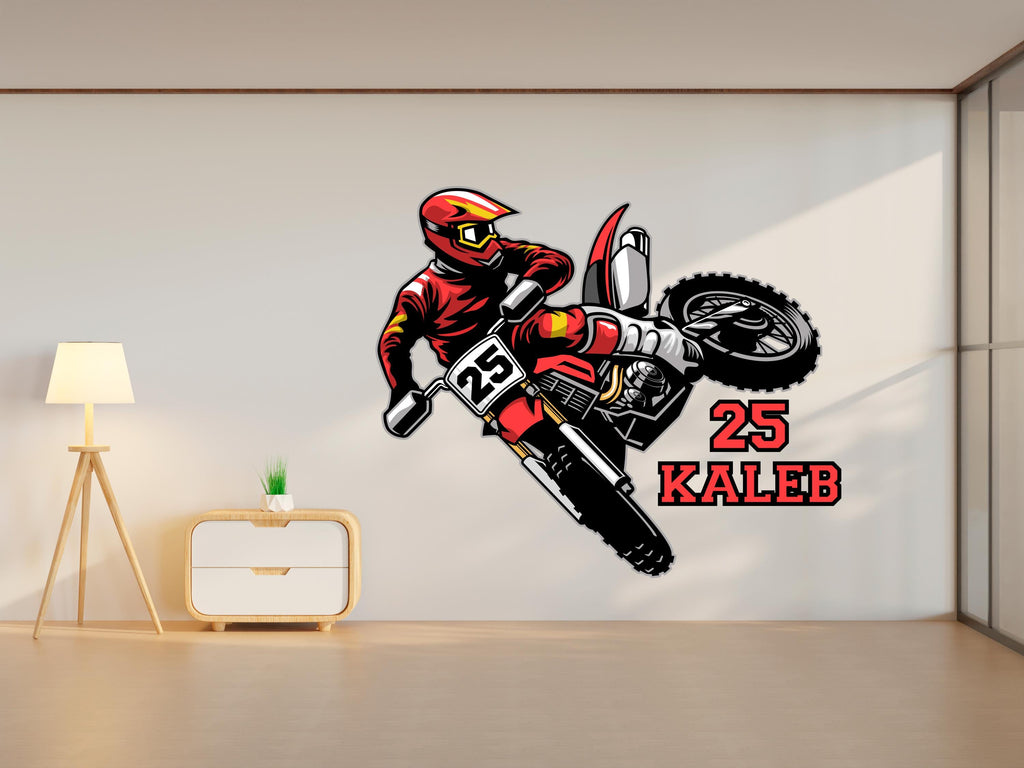 Motocross Wall Decor, Motocross Wall Decals, Ride Wall Art, Stickers Bedroom Motocross Wall Vinyl Nursery Wall Decals Art 560RS