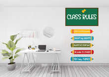 Load image into Gallery viewer, Classroom Rules Wall Decal – Colorful School Wall Decor, Motivational Quotes for Kids Classroom, Teacher Wall Art 589LU