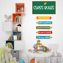 Load image into Gallery viewer, Classroom Rules Wall Decal – Colorful School Wall Decor, Motivational Quotes for Kids Classroom, Teacher Wall Art 589LU