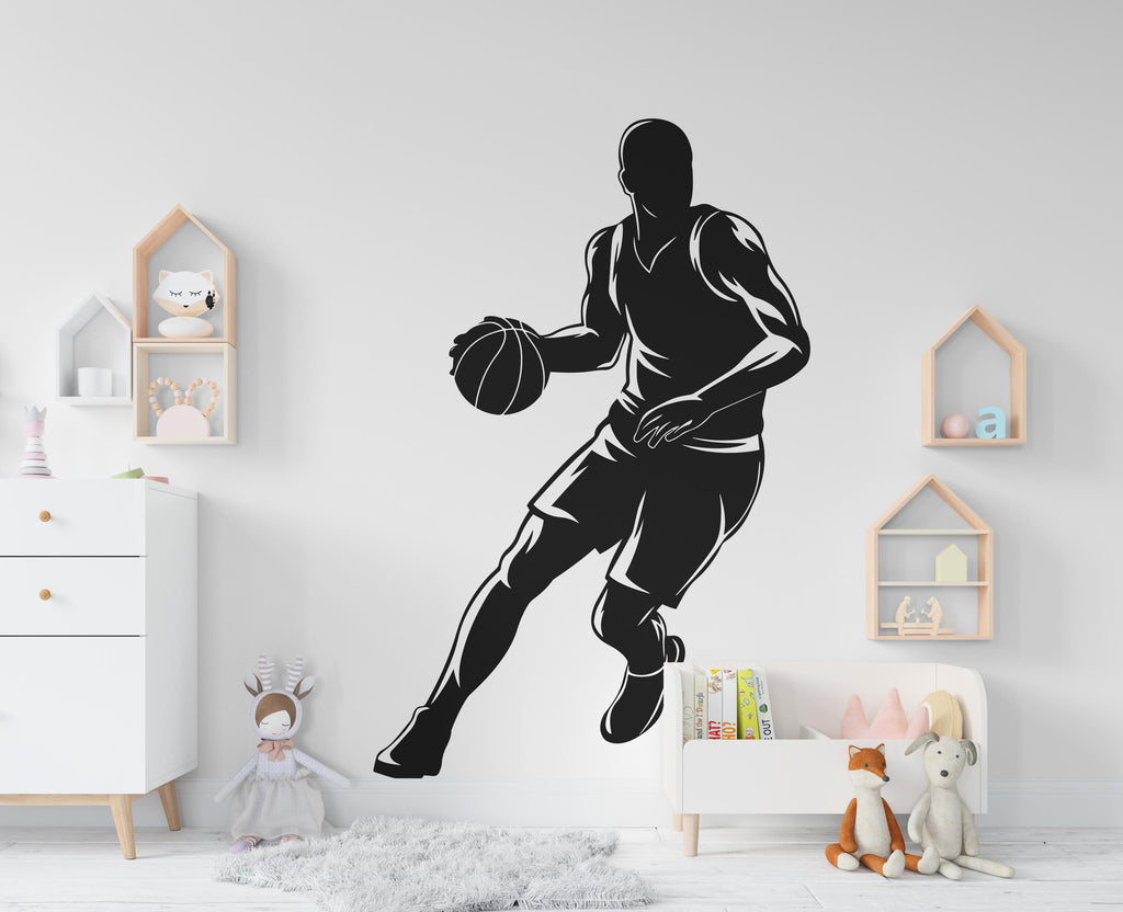 Basketball wall decal Hoop wall art Sport Wall Decal Kids Decal Basketball Gifts wall Vinyl Wall Sticker Boy Room 612RS